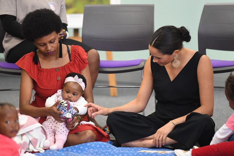 Meghan, Duchess of Sussex, visits the Mothers 2 Mothers (M2M) organisation in Cape Town on September 25, 2019. EPA