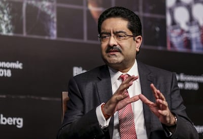 Kumar Mangalam Birla, billionaire and chairman of Aditya Birla Group, gestures while speaking during the Bloomberg India Economic Forum in Mumbai, India, on Tuesday, Sept. 18, 2018. The forum features in-depth discussions on India’s connected future. Photographer: Dhiraj Singh/Bloomberg