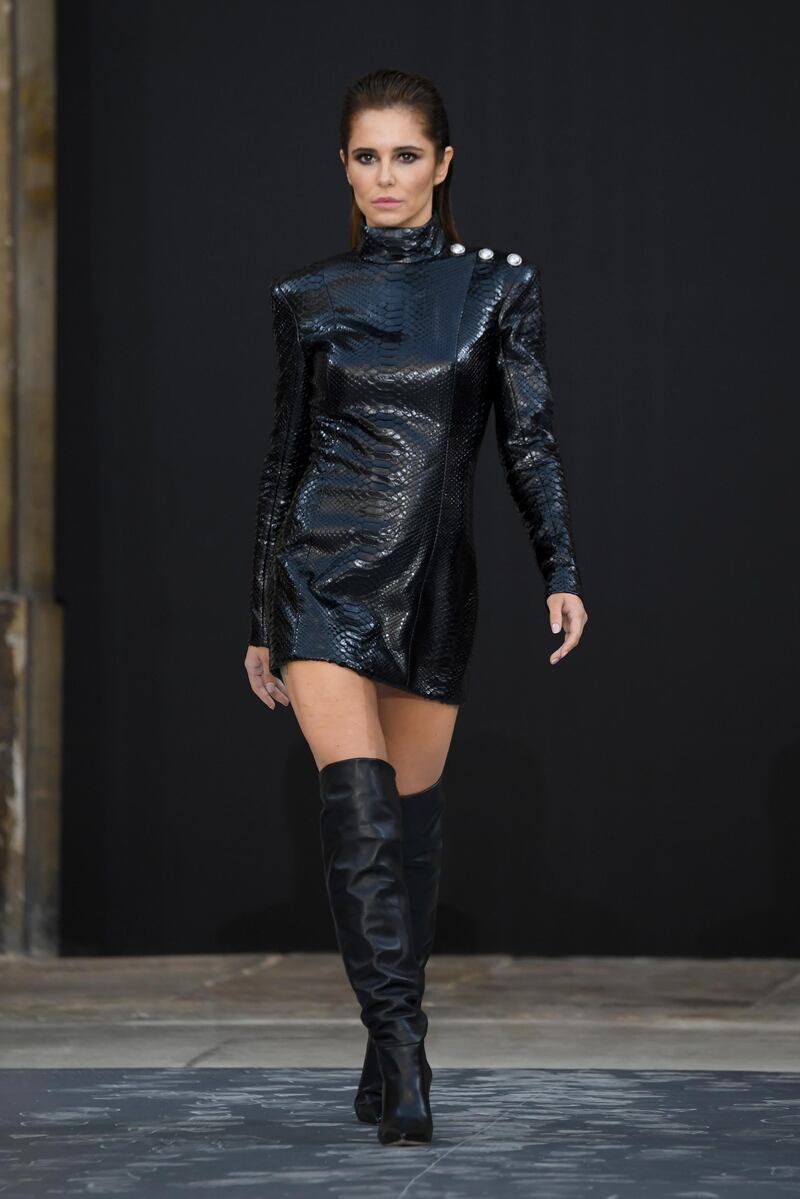 Cheryl walks the runway during the L'Oreal Paris show as part of Paris Fashion Week on September 28, 2019. Getty Images