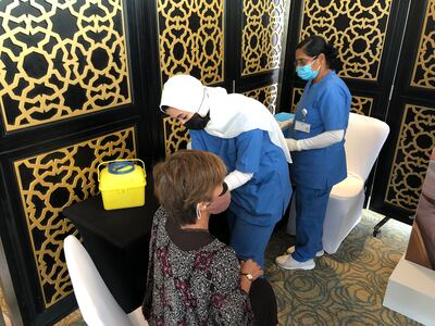 The annual seasonal flu vaccination campaign is under way in the UAE. The Ministry of Health and Prevention is encouraging vulnerable groups to take the vaccine this winter free of charge. Nick Webster / The National