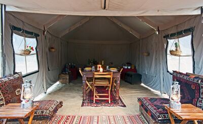 Kaafila Camp dining tent,