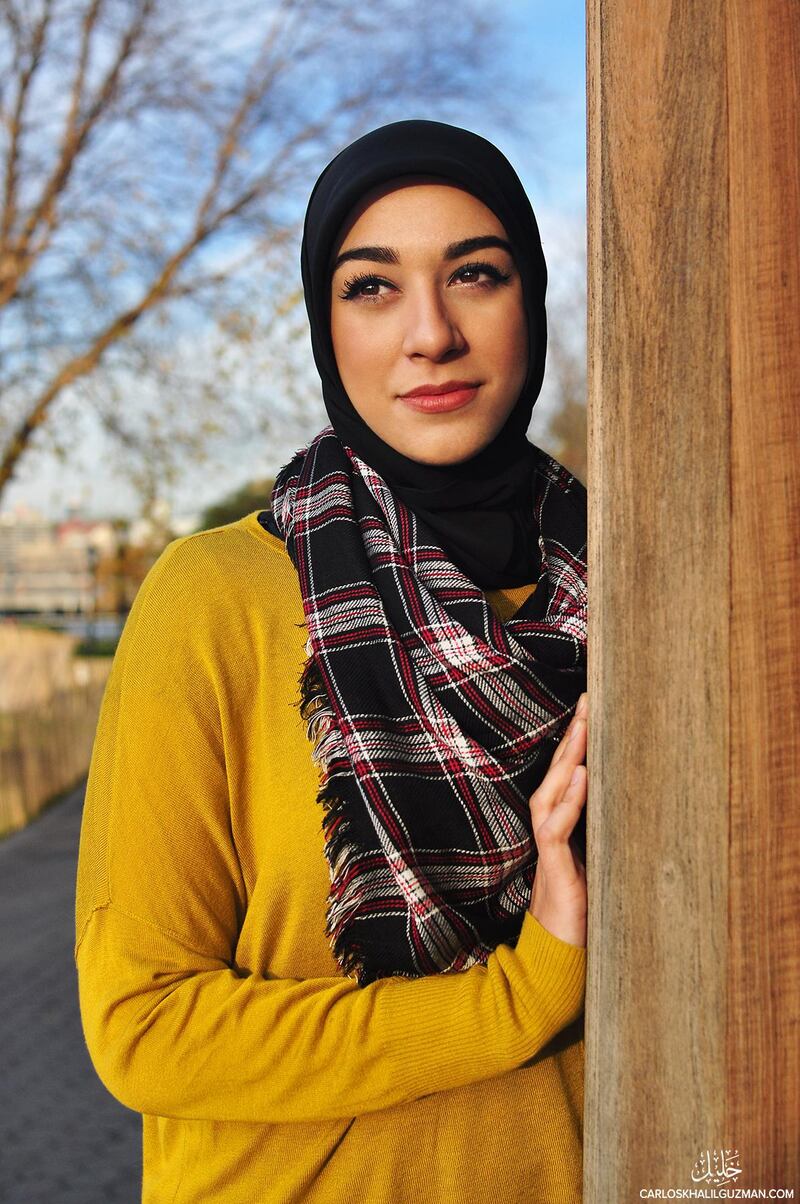 Osoul, a nursing student from New Jersey, as part of the Muslims of America series. Courtesy Carlos Khalil Guzman