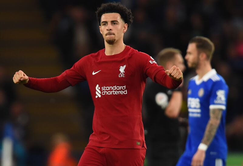 LW: Curtis Jones (Liverpool). Two excellently taken goals for the young English midfielder in Liverpool’s win at Leicester – the first a well-timed run and finish at the back post, the second a brilliant turn and strike into the top corner. EPA