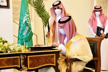 Saudi Arabia’s Foreign Minister Prince Faisal bin Farhan and Kuwait's Foreign Minister Sheikh Ahmed Nasser Al Mohammed Al Sabah signed a series of cooperation agreements during talks in Riyadh on Sunday. SPA