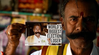 'Failure, failure, failure,' says Dr K Padmarajan, who has been unsuccessful in 240 attempts to get elected to public office. AFP