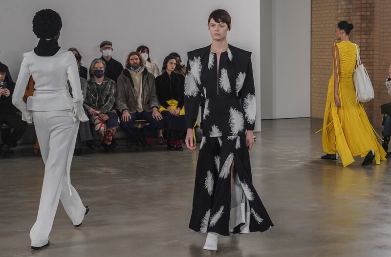 Proenza Schouler's collection was inspired by the Surrealist aesthetic of Swiss artist Meret Oppenheim. AP