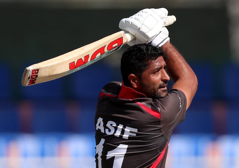 The UAE's Asif Khan scored a fine fifty at the Sharjah Cricket Stadium. 