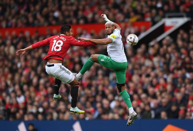 Joelinton 7: Hit woodwork twice in matter of seconds in first half with successive headers – one off crossbar, one off post and should have scored the second one. Getty