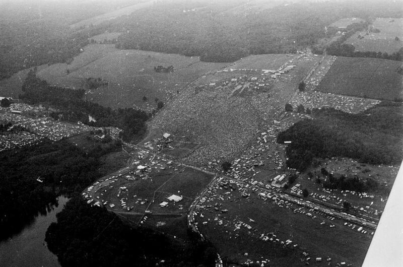 Aerial shot of Woodstock Music Festival. Paul Gerry / The Museum at Bethel Woods via Reuters