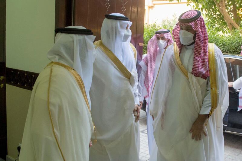 Saudi's Crown Prince Mohammed bin Salman performs Eid al-Fitr prayers in Riyadh. SPA