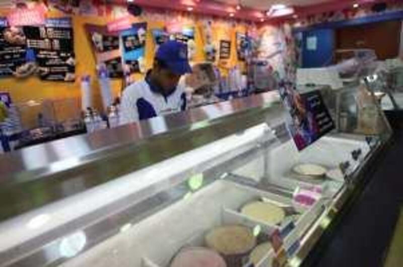 United Arab Emirates - Abu Dhabi - May 3rd, 2009:  Baskin Robbins Ice Cream story at Marina Mall (Galen Clarke/The National) 