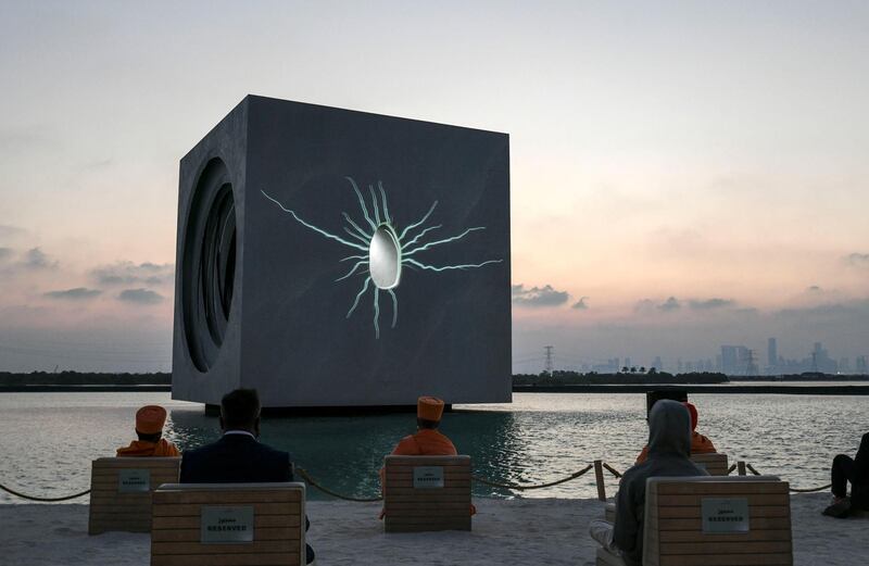 Abu Dhabi, United Arab Emirates - The Seed Experience, a kinetic art installation representing the journey of United Arab Emirates located on Jubail Island. Khushnum Bhandari for The National
