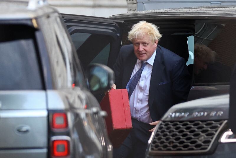 Prime Minister Boris Johnson arriving at Downing Street. Reuters