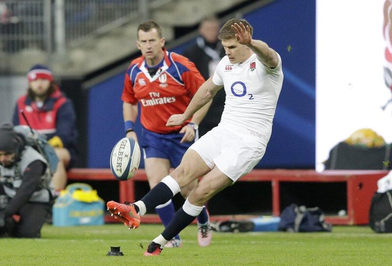 England’s Owen Farrell scores their first penalty. Action Images via Reuters / Henry Browne