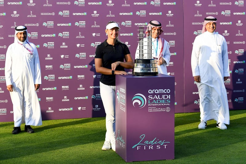 Danish golfer Emily Kristine Pedersen won the Aramco Saudi Ladies International at the King Abdullah Economic City, north of Jeddah, on Sunday. AFP