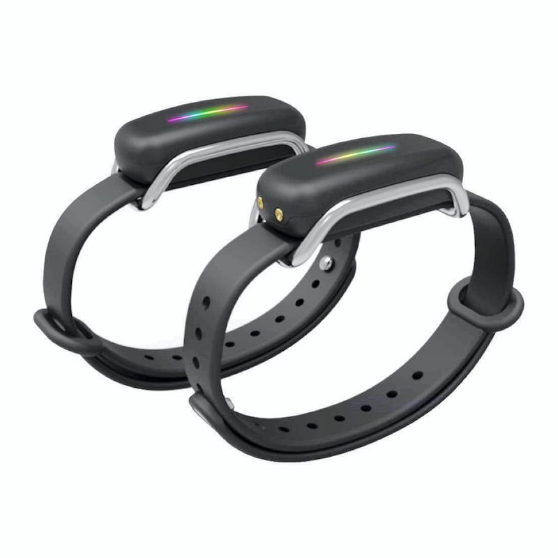 The electronic Bond Touch bracelets are a pair of electronic bracelets worn by couples who are apart but wish to maintain a physical connection.