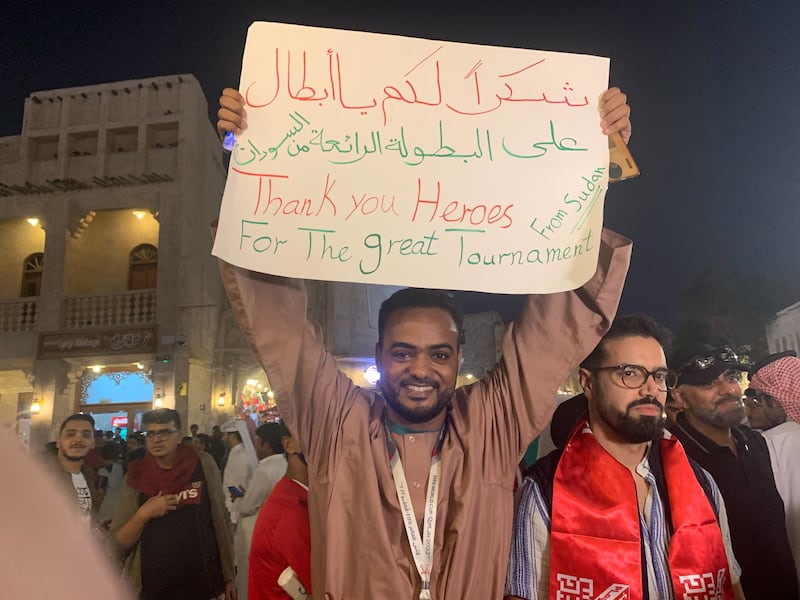 Tarik Haidar offers his thanks to Morocco's World Cup heroes. Ali Al Shouk/ The National