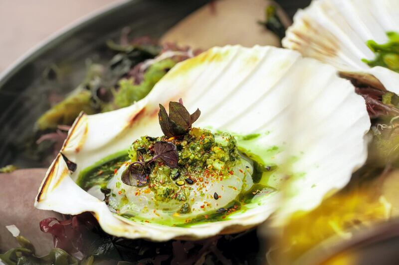 Hokkaido scallop and oyster ceviche at Ce La Vi, Address Sky View