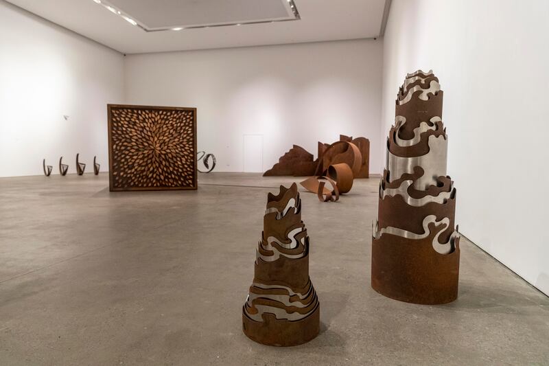 Emirati artist and designer Azza Al Qubaisi's exhibition at Leila Heller Gallery, Between the Dune Lines, is a sculptural wonderland of scale, intricacy and sophistication.