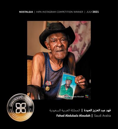 Fahad Abdulaziz Aloudah's winning portrait captures an ex-military man with his medals. Photo: Fahad Abdulaziz Aloudah