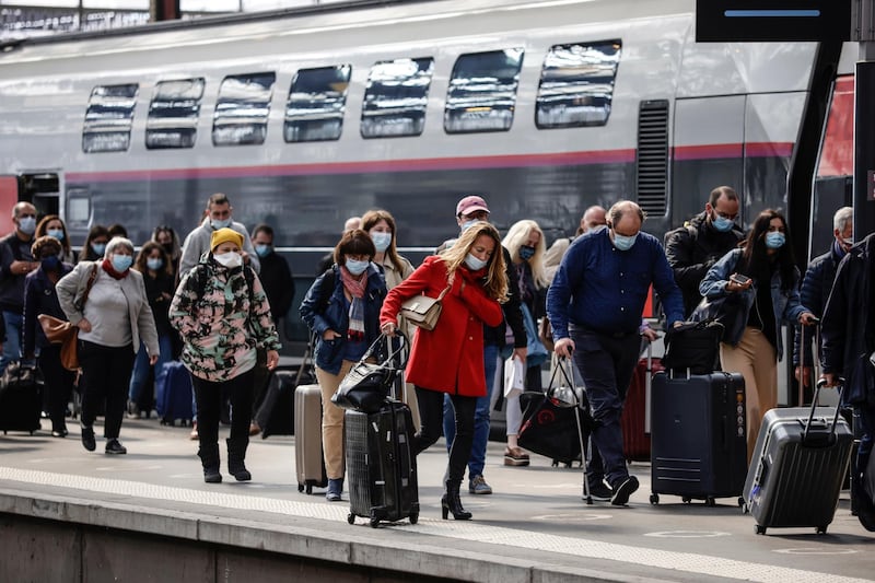 Passengers disembark at Gare de Lyon train station in Paris, France. EPA