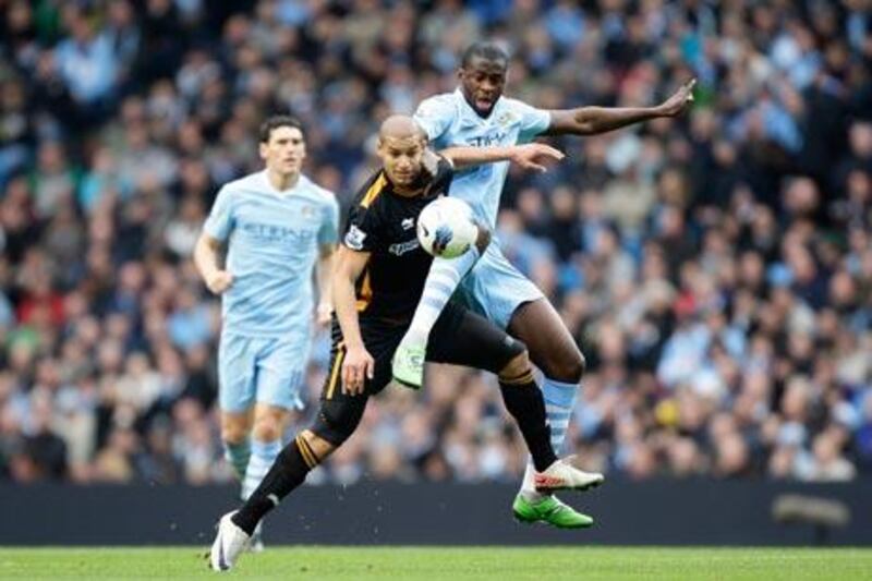 After a previous meeting on Wednesday, in the Carling Cup, Manchester City again defeated Wolves, this time in the Premier League.