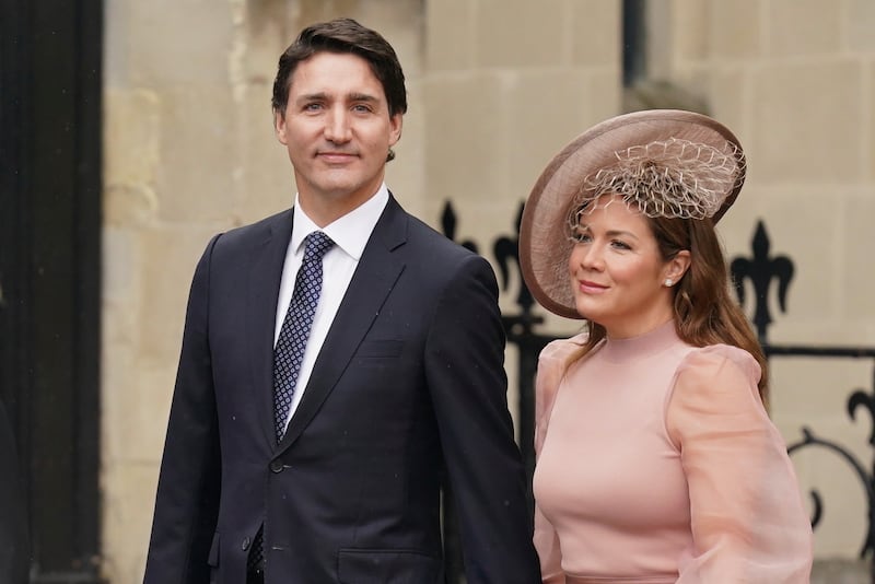 Canadian Prime Minister Justin Trudeau and his wife Sophie. AP