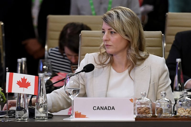 Canada's Foreign Minister Melanie Joly at the meeting. Reuters