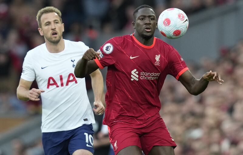 Ibrahima Konate - 6. The Frenchman did well in the air and kept things straightforward on the ground. He was pulled out of position by Kane for the goal. EPA