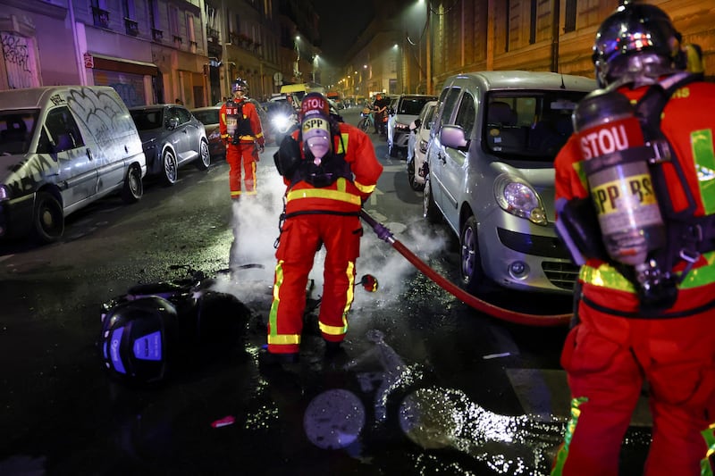 Firefighters in Paris respond to a call-out. Reuters