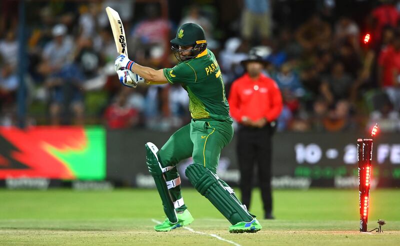 South Africa batsman Wayne Parnell is bowled by Jofra Archer. Getty