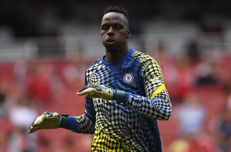 CHELSEA RATINGS: Edouard Mendy – 7. Showed poise with the ball at his feet in the rain, tipped over a drive by Saka acrobatically, and swept up astutely to thwart Aubameyang. EPA