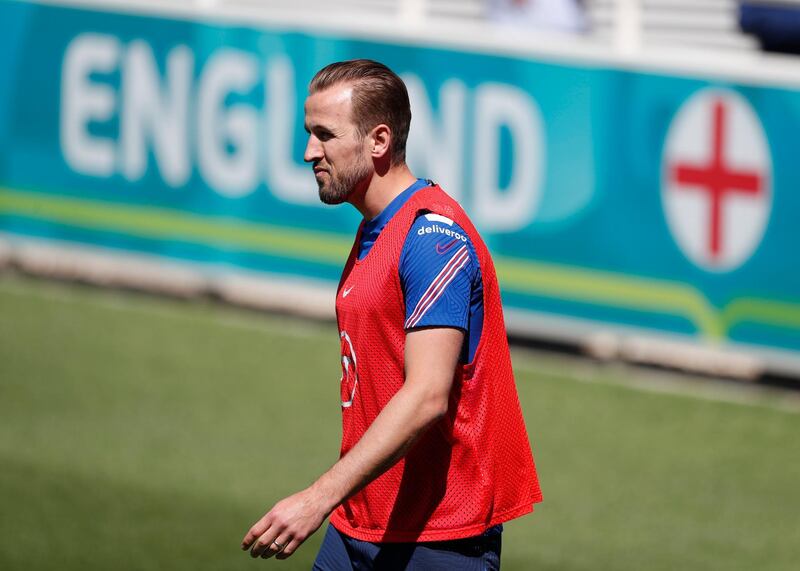 England's Harry Kane during training St George's Park, Burton upon Trent. Reuters