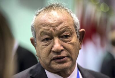 Egyptian billionaire Naguib Sawiris talks to AFP during the Africa 2017 Forum in Sharm el-Sheikh on December 8, 2017. (Photo by KHALED DESOUKI / AFP)