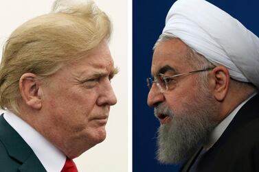 US President Donald Trump and Iran President Hassan Rouhani. AP
