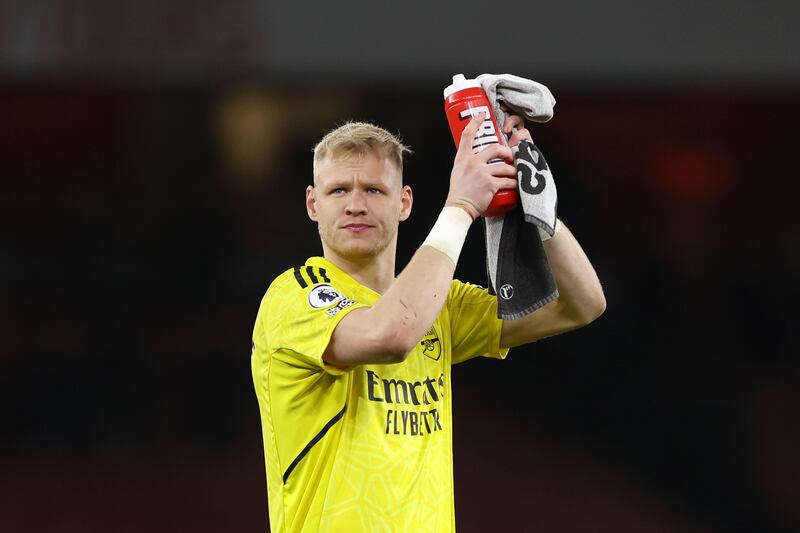 ARSENAL PLAYER RATINGS: Aaron Ramsdale - 6. Called into action by Chilwell in the 24th minute and he was equal to his effort. Made a good save to deny Havertz at the death. Getty