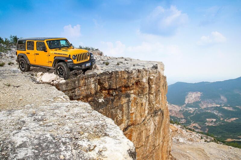 The route shows one its main hazards - a cliff. Courtesy Jeep