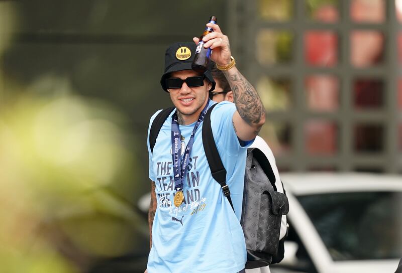 Manchester City goalkeeper Ederson leaving their team hotel in Istanbul, following their victory over Inter Milan in yesterday's UEFA Champions League Final. PA