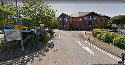 A view of the Gosport War Memorial Hospital in southern England. Google Street View