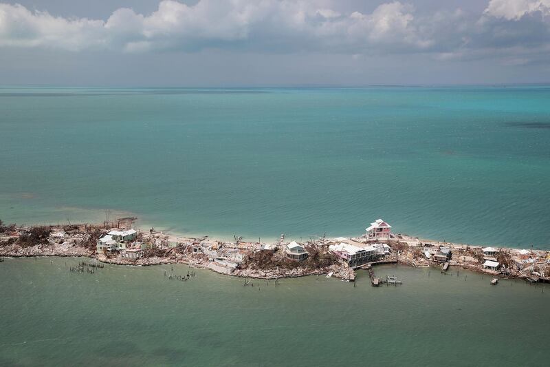 An aerial view of damage caused by Hurricane Dorian is seen on Great Abaco Island in Great Abaco, Bahamas.  Getty Images