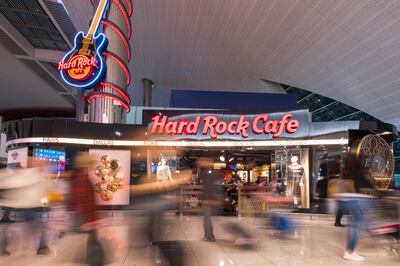 Hard Rock Cafe at Terminal 3 in Dubai International Airport. Photo: Dubai Airports