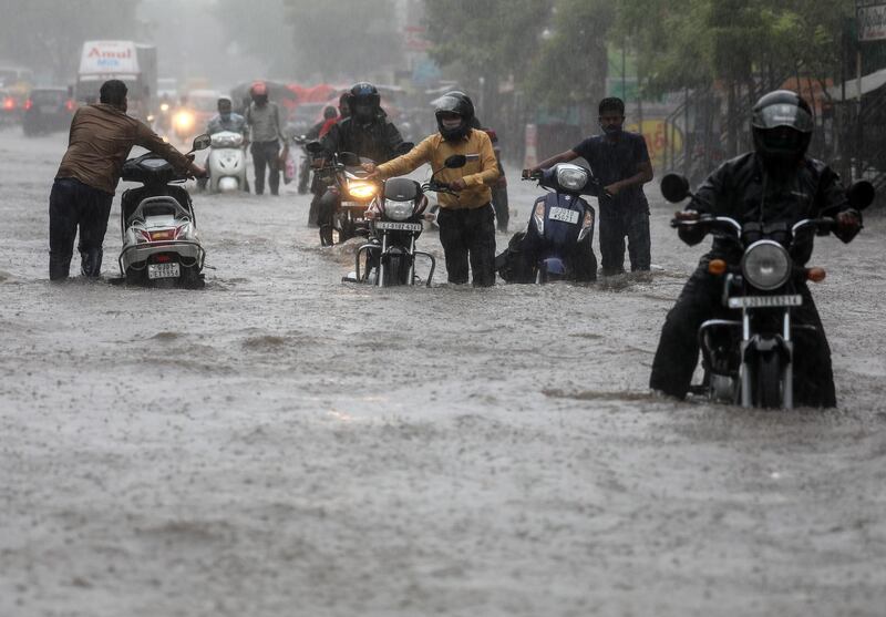 Severe flooding in Ahmedabad after heavy rains caused by Cyclone Tauktae. EPA