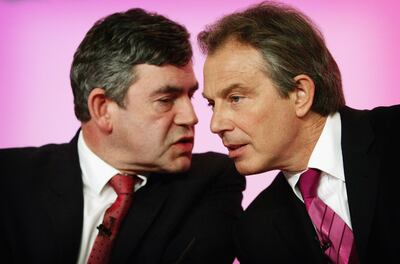 Back in 2005, Prime Minister Tony Blair and Chancellor Gordon Brown attended the party's first official election campaign press conference in 2005. Getty Images