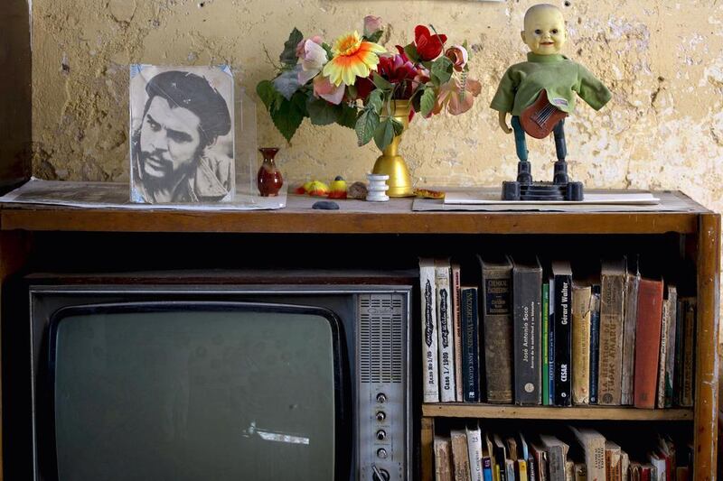 A photo of revolutionary icon Che Guevara is displayed on top of a TV in Havana. The restoration of diplomatic ties between Cuba and the United States has unleashed expectations of even more momentous changes in Cuba. Ramon Espinosa / AP Photo
