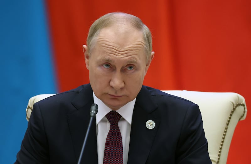 Mr Putin addresses the alliance, composed of China, India, Kazakhstan, Kyrgyzstan, Russia, Pakistan, Tajikistan, Uzbekistan plus observer states Afghanistan, Belarus, Iran and Mongolia. EPA