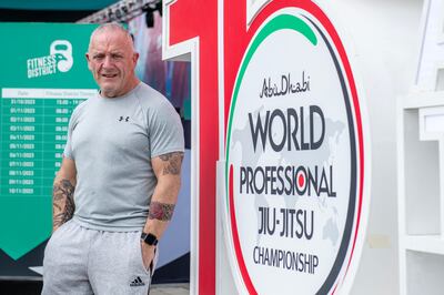 Sean O'Leary, who will compete in the 85kg blue belt Masters 4 division at the Mubadala Arena. Vidhyaa Chandramohan for The National 
