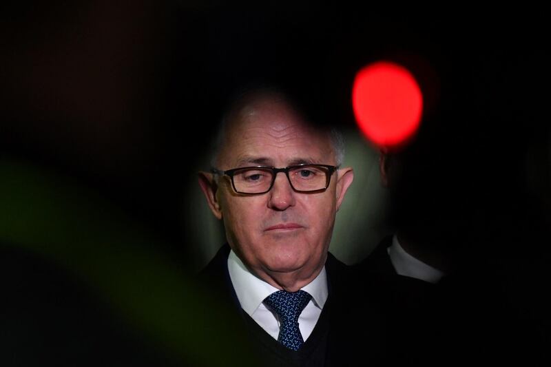 Prime Minister Malcolm Turnbull at a news conference in Canberra, Australia, June 27, 2018. AAP Image/Mick Tsikas/via REUTERS    ATTENTION EDITORS - THIS IMAGE WAS PROVIDED BY A THIRD PARTY. NO RESALES. NO ARCHIVE. AUSTRALIA OUT. NEW ZEALAND OUT