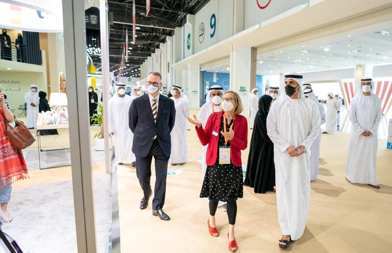 Khaled bin Mohamed bin Zayed inaugurates 30th edition of Abu Dhabi International Book fair at ADNEC. courtesy: admedia office twitter