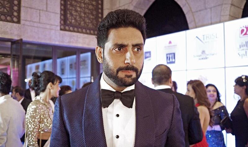 The actor Abhishek Bachchan at the Masala Awards in the Madinat Arena in Dubai. Jeff Topping for The National 