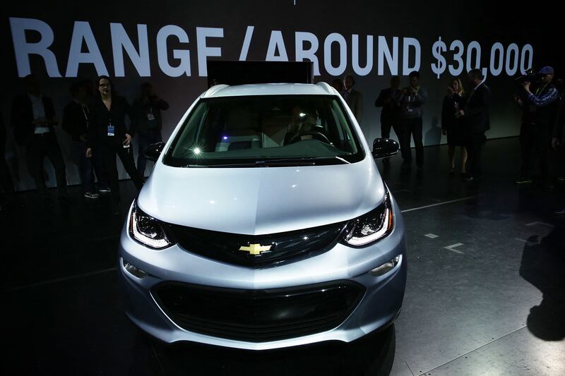 General Motors expanded a recall of its Chevrolet Bolt on Friday, announcing plans to repair thousands more of the electric autos. Getty Images / AFP